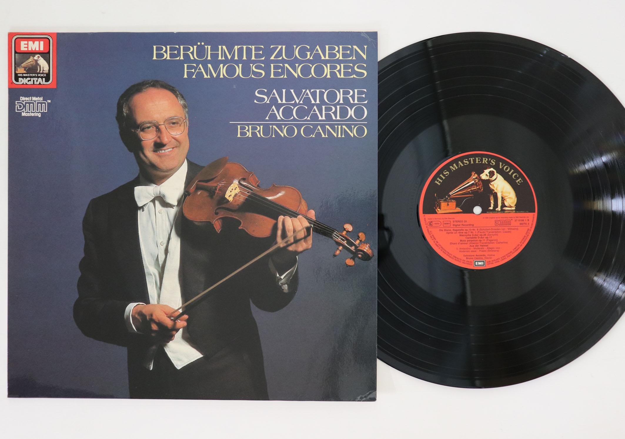 

LP Record SALVATORE ACCARDO BRUNO CANINO Famous Encores Berhmte Zugaben 067EL2701861 EMI 1985 Germany Classical Used