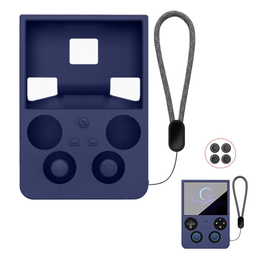For ANBERNIC RG 477V Protective Case Retro Silicone Anti-drop Soft Shell For ANBERNIC Handheld Game Console Accessories синий