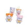 Animal Plush Charming Keychain Lovely Cartoon Cat Figurine Cozy Bag Pendant For Children