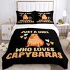 Capybara Cartoon Anime Niedlich Ganzjahres Bettbezug kawaii Bettwäscheset Weiche Deckenhülle und Kissenbezüge Einzel-/Doppel-/Queen-/King-Size
