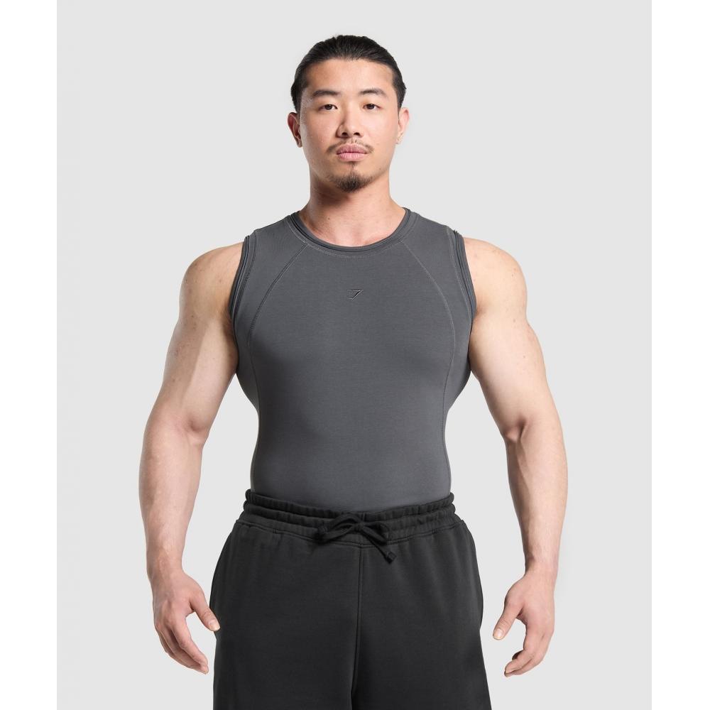 

Gymshark Physique Tank Onyx Grey A1b5r Gb7n S
