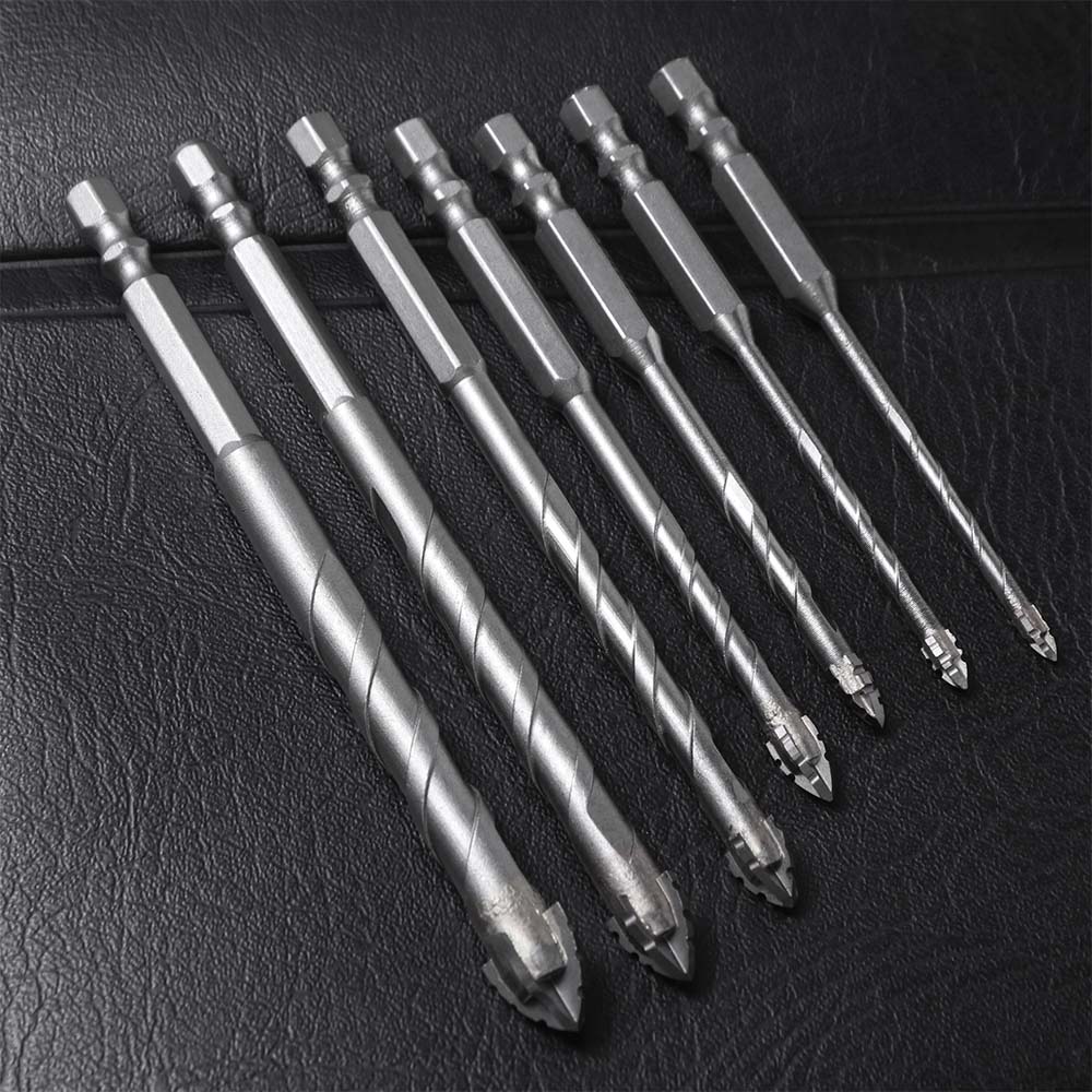 7pcs/set Precision Tile Drill Bit Set High Hardness Eccentric Drill Bits  Construction Site