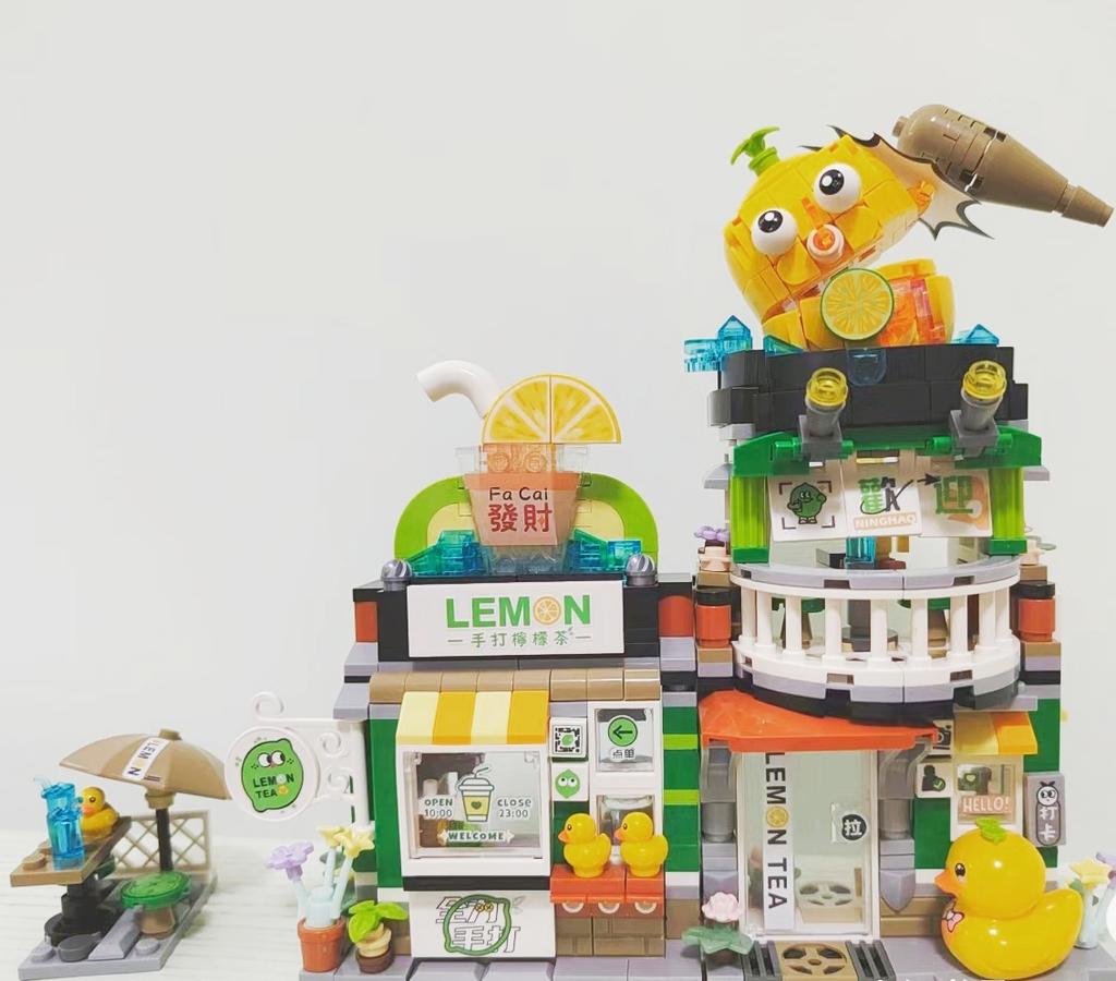 LOZ Mini Blocks Building Bricks Toys Puzzle Teens Gift Chinese Snack Bar Lemon Tea Shop Luosifen Store Home Decor 1294 1295
