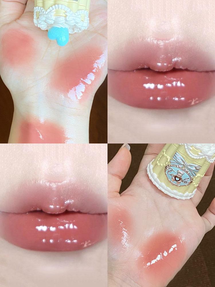 Sweetheart kleiner Bär Film-bildendes Lippen-Gelee-Glasur-Set - Erfrischender, nicht klebriger Glanz für sofortige Glas-ähnliche Lippen.