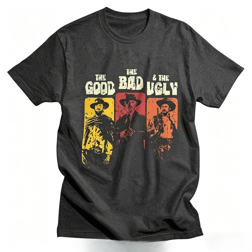 The Good The Bad and The Ugly Unisex T Shirt Cotton Tees Clint Eastwood T Shirt Il Buono Brutto Cattivo Women Summer T Shirt