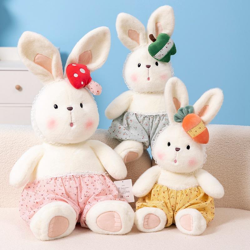 Warm Sun Series Little Rabbit Plush Toy Girl Heart Carrot Rabbit Doll Children Sleep with Comfort Doll