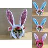 Kids Animal Headband With Plush Bunny Ears And Sparkling Fabric For Cosplay