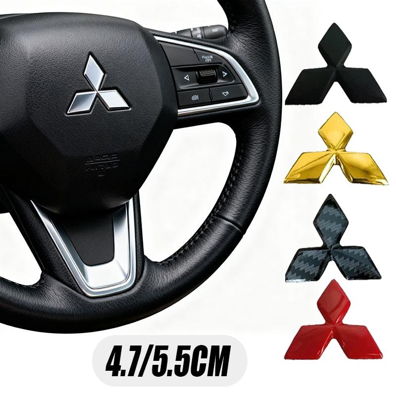 ABS Auto Lenkrad Mittel Emblem Aufkleber Zubehör Für Mitsubishi Pajero Outlander L200 EVO Montero Lancer 9 10 EX