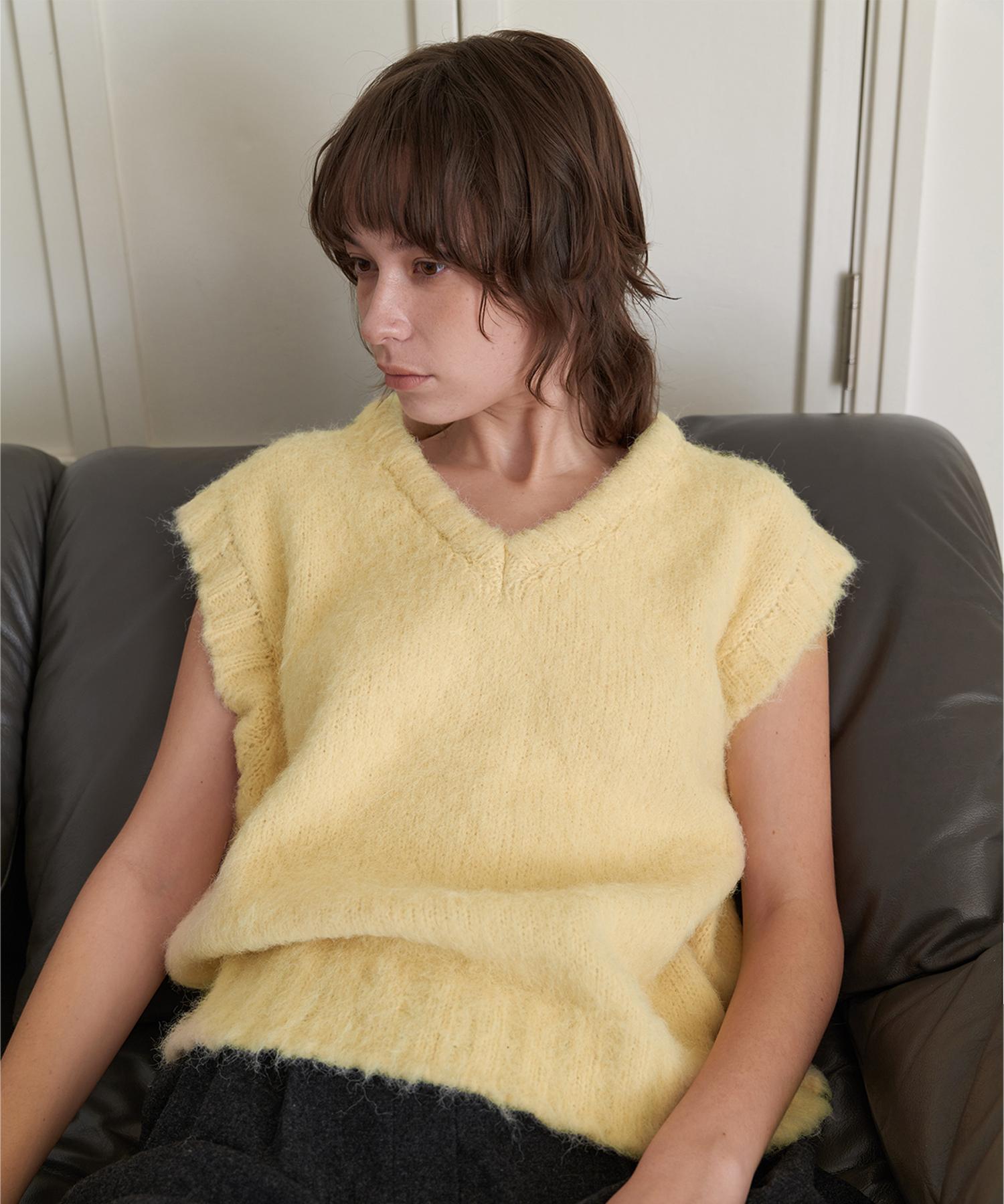 Step Around Brushed Knit Vest_Butter Cream Butter Cream