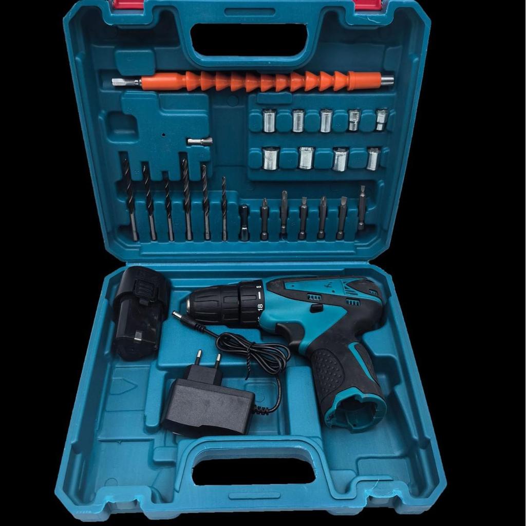 12V Rechargeable Hand Drill Electric Tool with Multi-functional Lithium Battery & Screwdriver