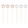 50Pcs Star Shape Bamboo Skewers Food Cocktail Picks Buffet Fruit Cupcake Fork Sticks Party Table Decoration Supplies