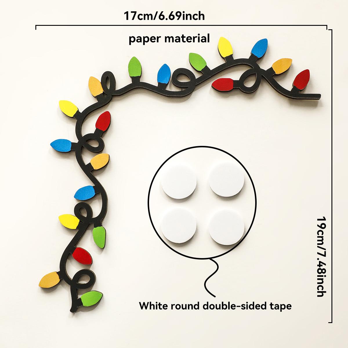 

Різдвяна прикраса дверної коробки, Барвистий настінний декор у формі гілки, Святкова прикраса для дому та офісу на Різдвяну вечірку та Подарунок для кімнати