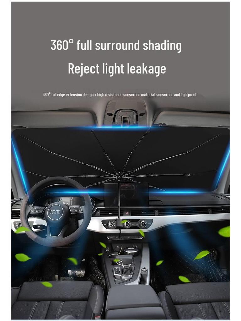 Car Front Windshield Sunshade - UV Protection and Heat Insulation