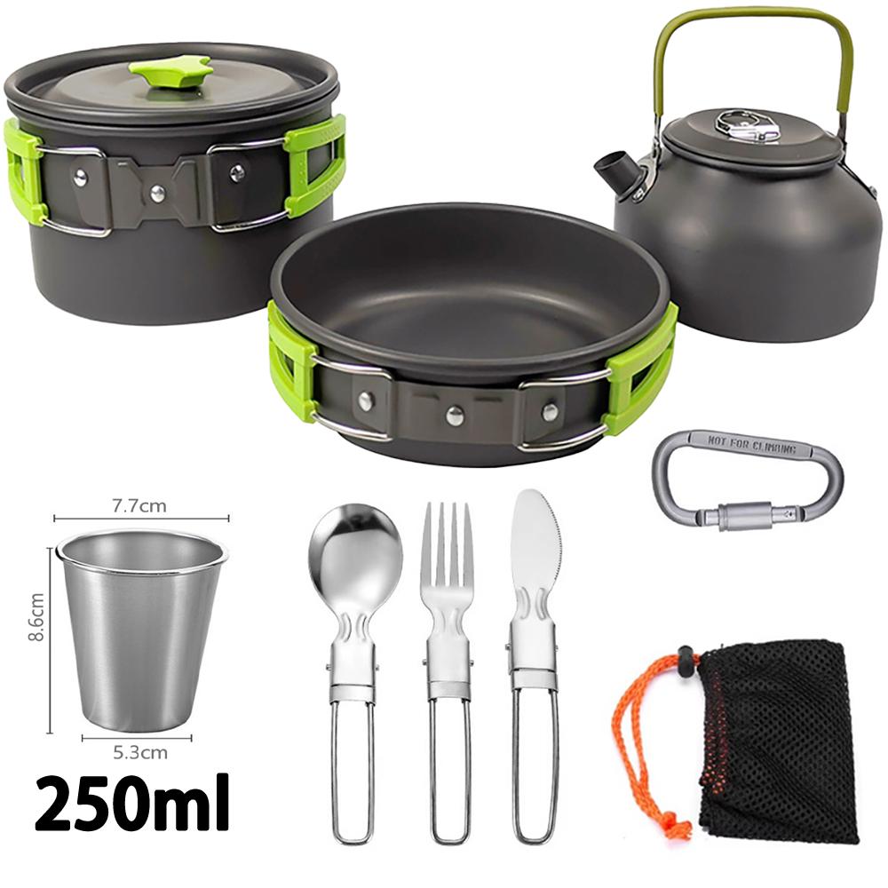 

1 комплект Посуда для улицы товары для кемпинга готовка материал из алюминиевого сплава складная посуда товары для путешествий для кемпинга на открытом воздухе