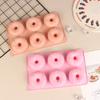 Silicone Donut Mold 6 Cavity Chocolate Mold Pastry Bread Cake Mould Non-Stick Dessert Mold Diy Baking Tray Doughnut Making Tool