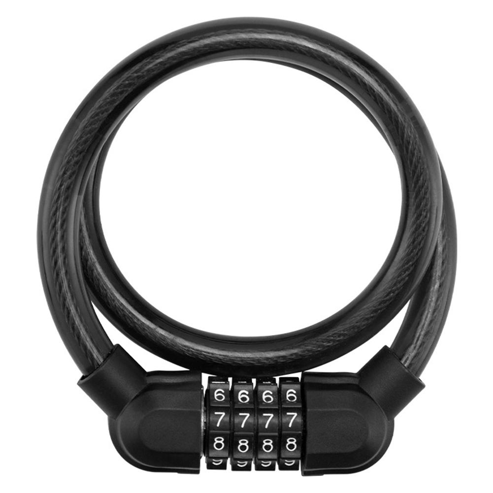 Bicycle Lock Portable Four-digit Combination Ring Lock Light Smart Small Oval Ring Anti-theft Lock
