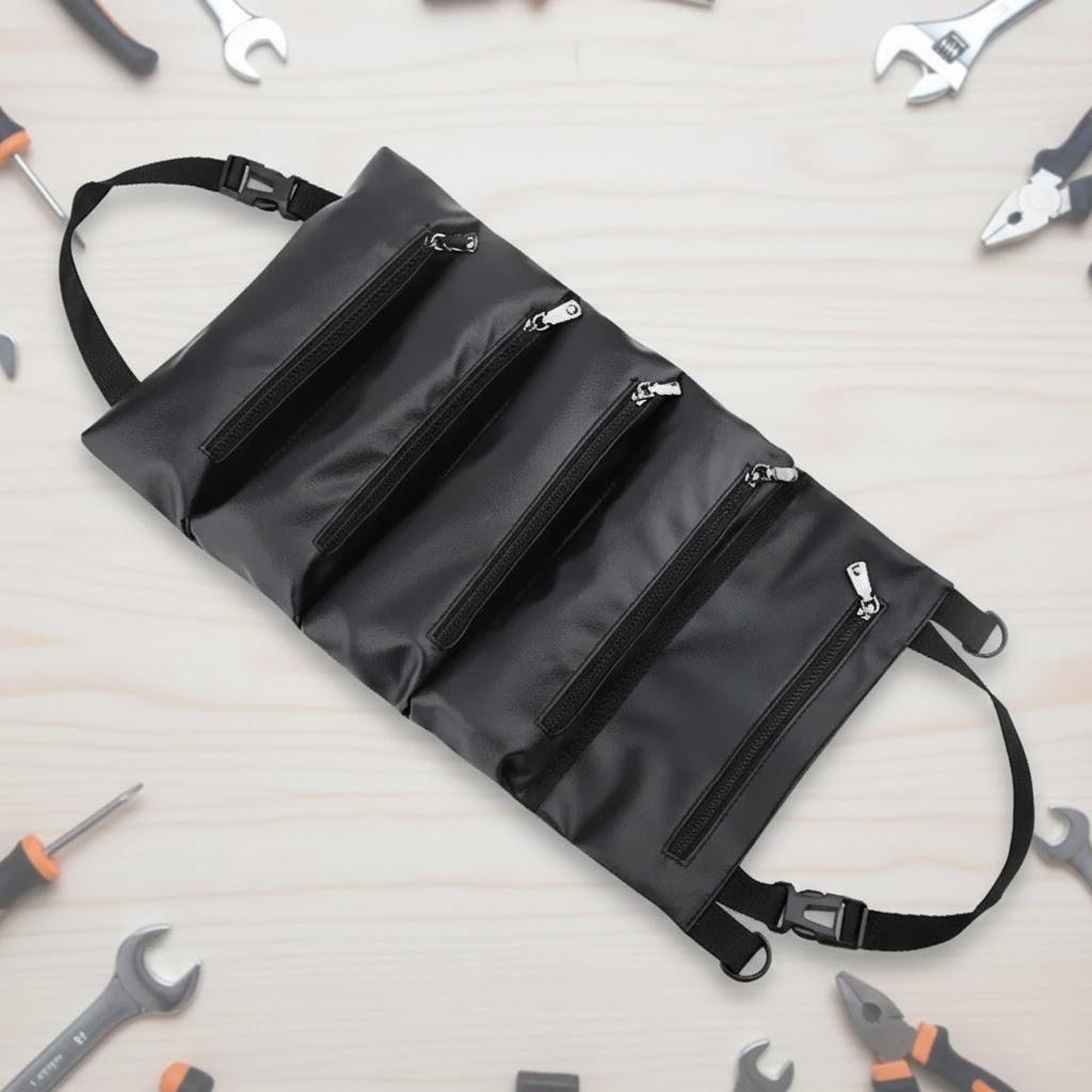

Multifunctional Tool Bag Roll Pouch Zipper Carrier Tote Organizer for Automotive Repair Tools чёрный