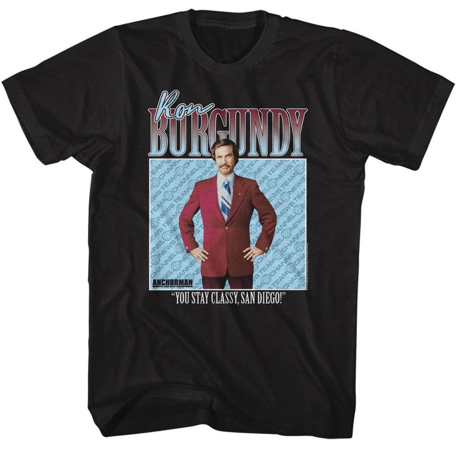 Anchorman Ron Burgundy Black T-Shirt XL