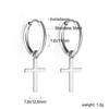 Fashion earrings women's hip-hop personality niche design sense electroplating small chain ear buckle stainless steel earrings