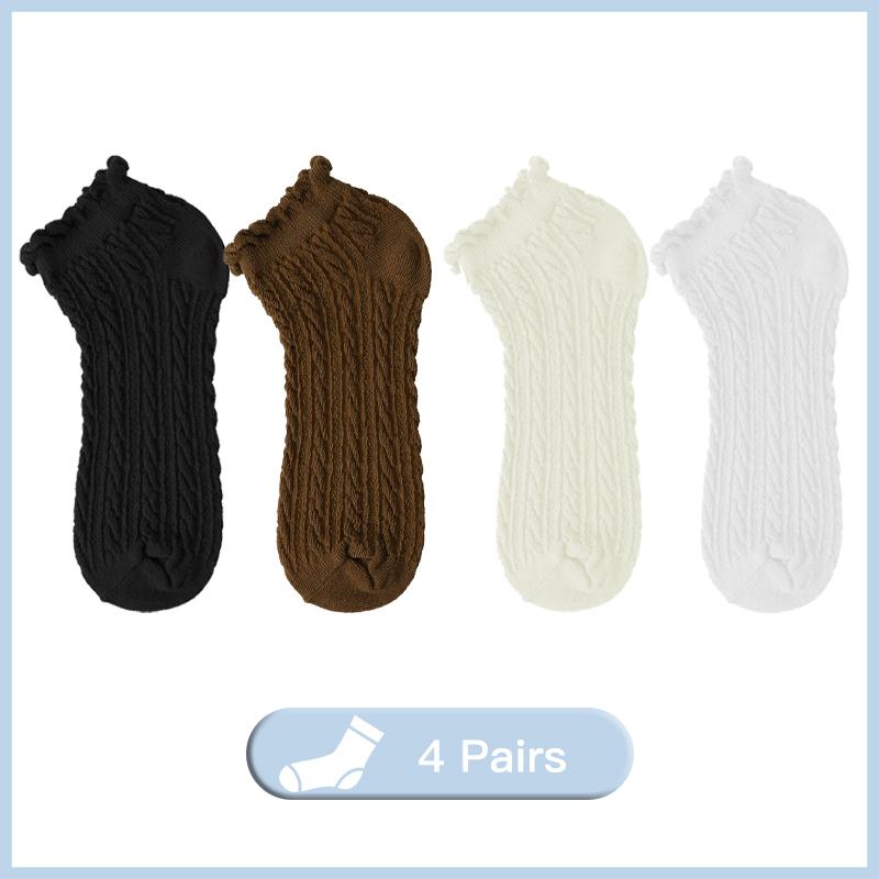 Kvinner pustende sokker Kvinnelige hule sokker Vårkoreanske jenter Søte tidevann jenter Twist Sokker