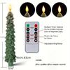 Christmas Tree Shaped Candles with Gold Powder Decorative Table Ornaments for Home Party New Year Xmas Festival Holiday Decoration