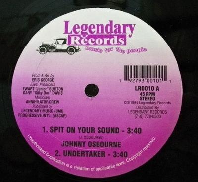 12inch Record JOHNNY OSBOURNE, LLOYD-D-STIFF - Spit On Your Sound / Undertaker / T LR0010 Legendary Recor 1994 US Reggae, Ska & Dub Used