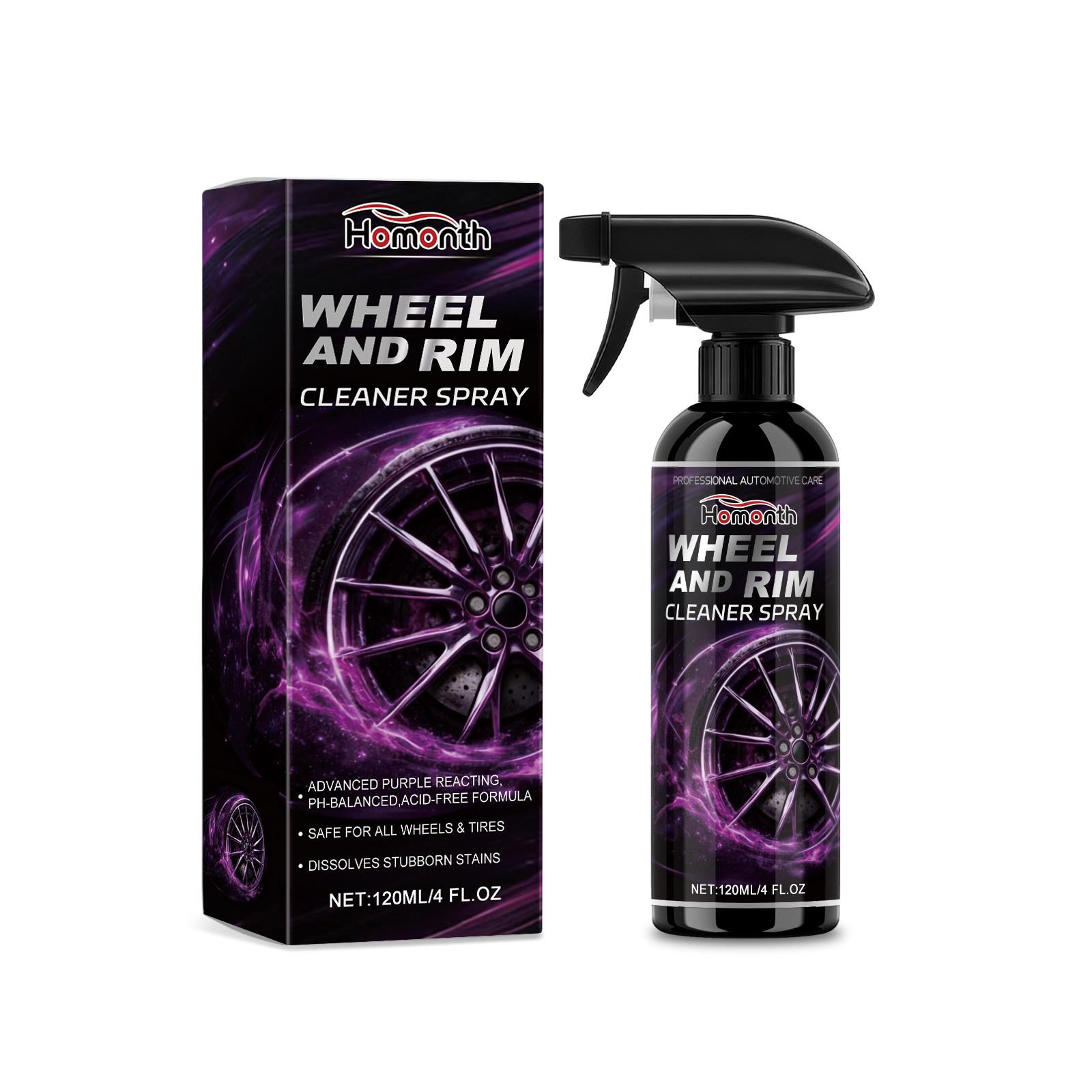 Homonth Wheel Cleaner Spray For Car Tires Rust Remover Brake Dust Cleaner Degreaser Rim Cleaner 120ML