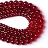 126 PCS Garnet Red Garnet Red Glass Crystal Beads Round Round Loose Beads Garnet Beads  Bracelet