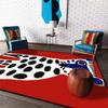 Modern Abstract Animal Rugs Non-slip Red Carpets for Living Room Bedroom Easy Care Large Area Lounge Carpet