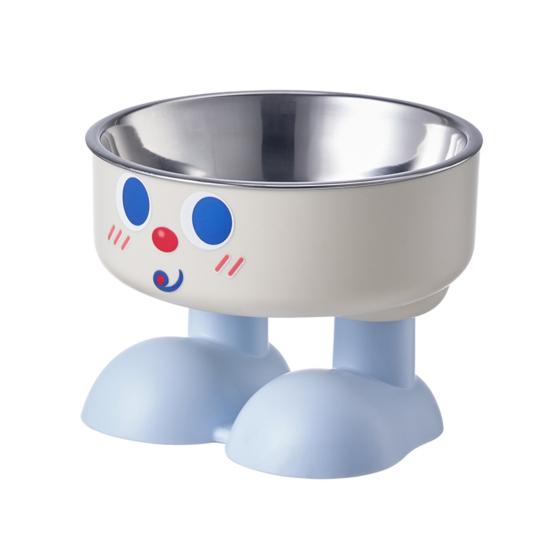 Elevated Pet Bowl Stainless Steel Raised Dog Bowl Reduces Discomfort Cute Cat Bowl with Stable Non-Slip Base for Food Water