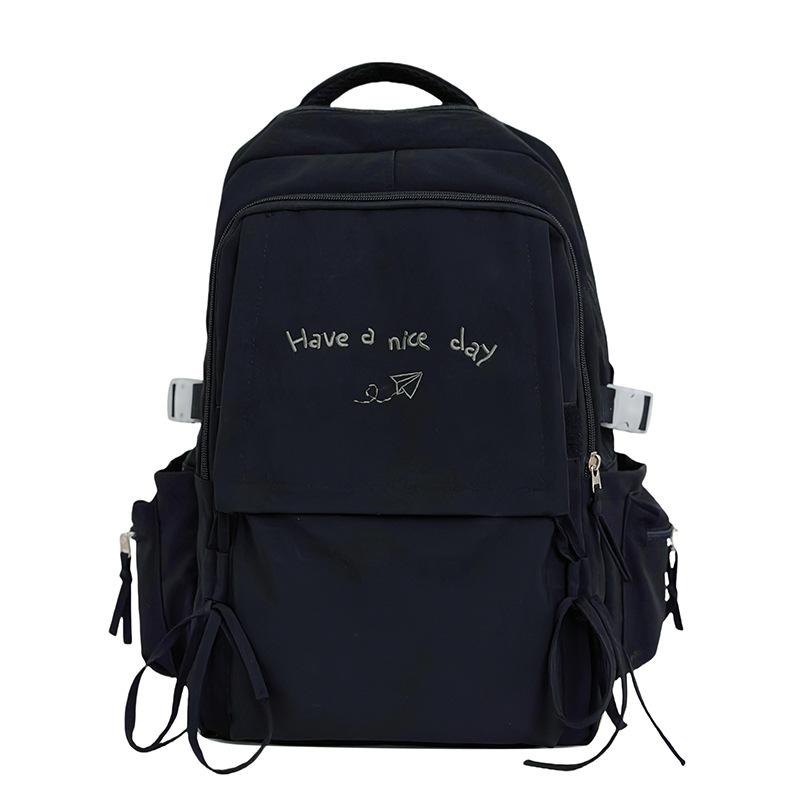 Schoolbag Korean Backpack Women's 1011 New Simple and Sweet Large-capacity Computer Backpack Lightweight Junior High School Backpack Tide
