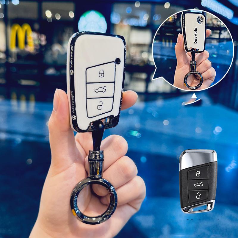 Fashion TPU Car Remote Key Case Full Cover Shell Fob For Volkswagen VW Tiguan MK2 Magotan Passat B8 CC Auto Keychain Accessories RD3