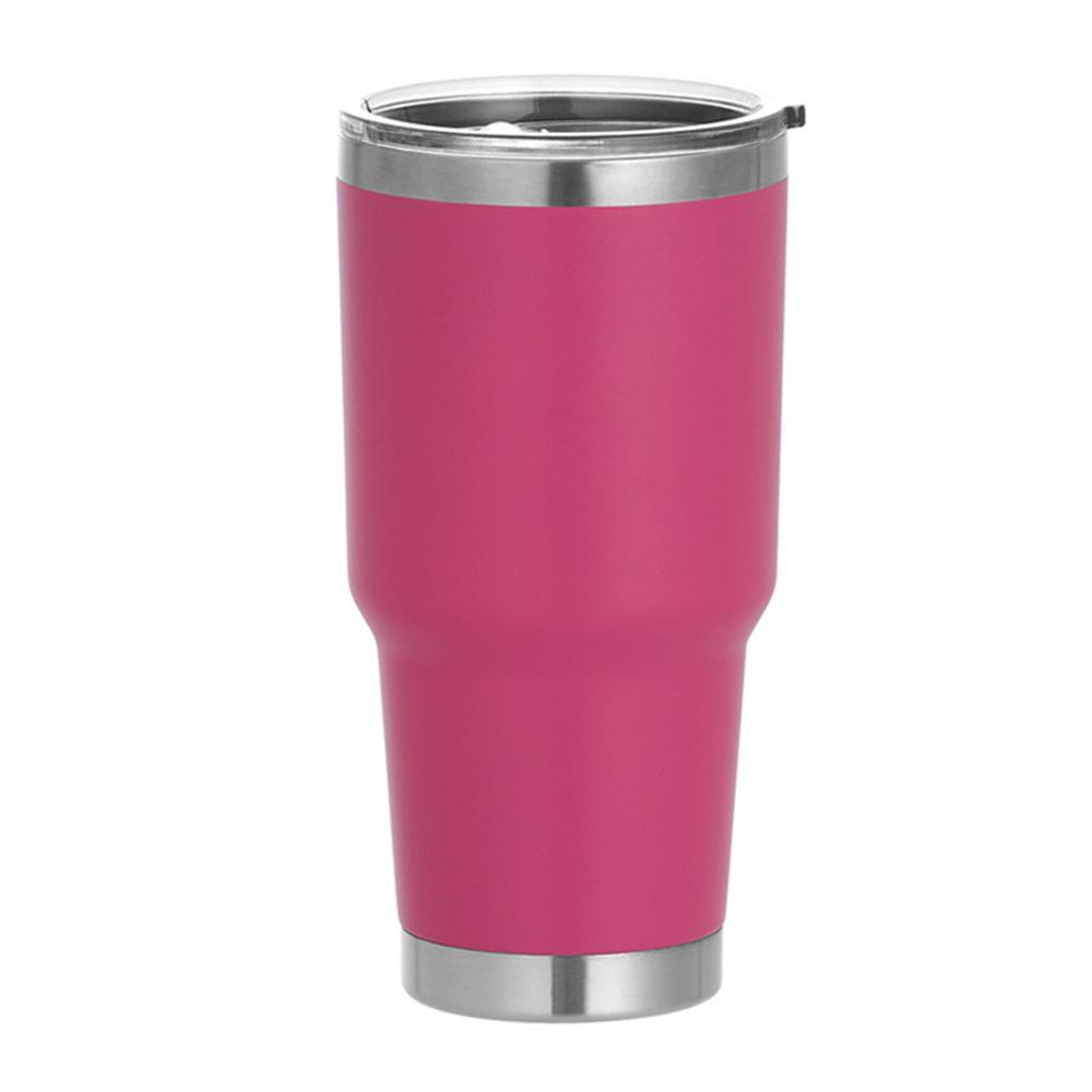 30 Oz Vacuum Flask Travel Mug Tumbler Double Wall Insulation Cup Hot & Cold Water Bottle with Flip Lid Colorful for Car Holder