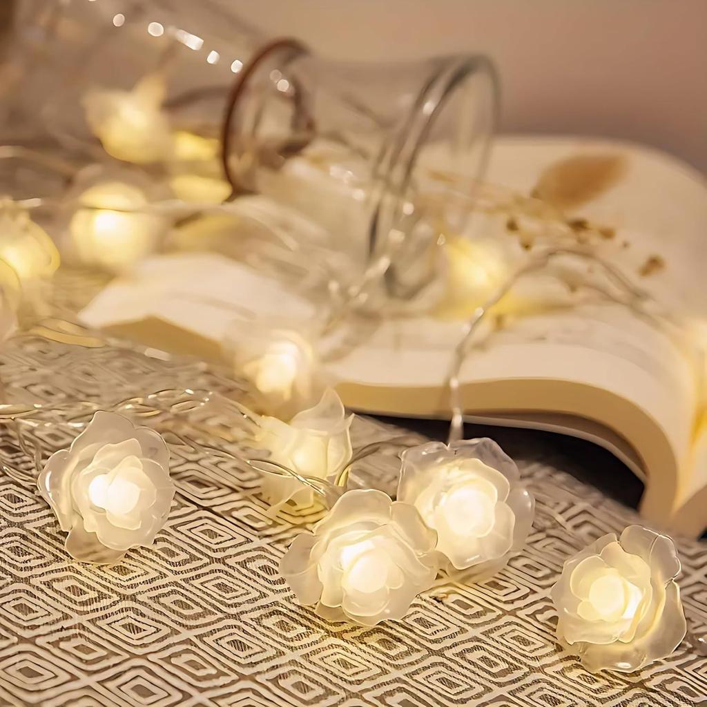 14 LED Rose Home Decorative String Lights for Decoration for Home Warm White 3 Meter Decorative Fairy Lights for Christmas, Wedding,