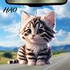 Heavy Duty Cat Decor Acrylic 2D Car Hanging Decoration Home Office Backpack Auto Decorative Pendant Rearview Mirror Cartoon Kitten Animal Ornament