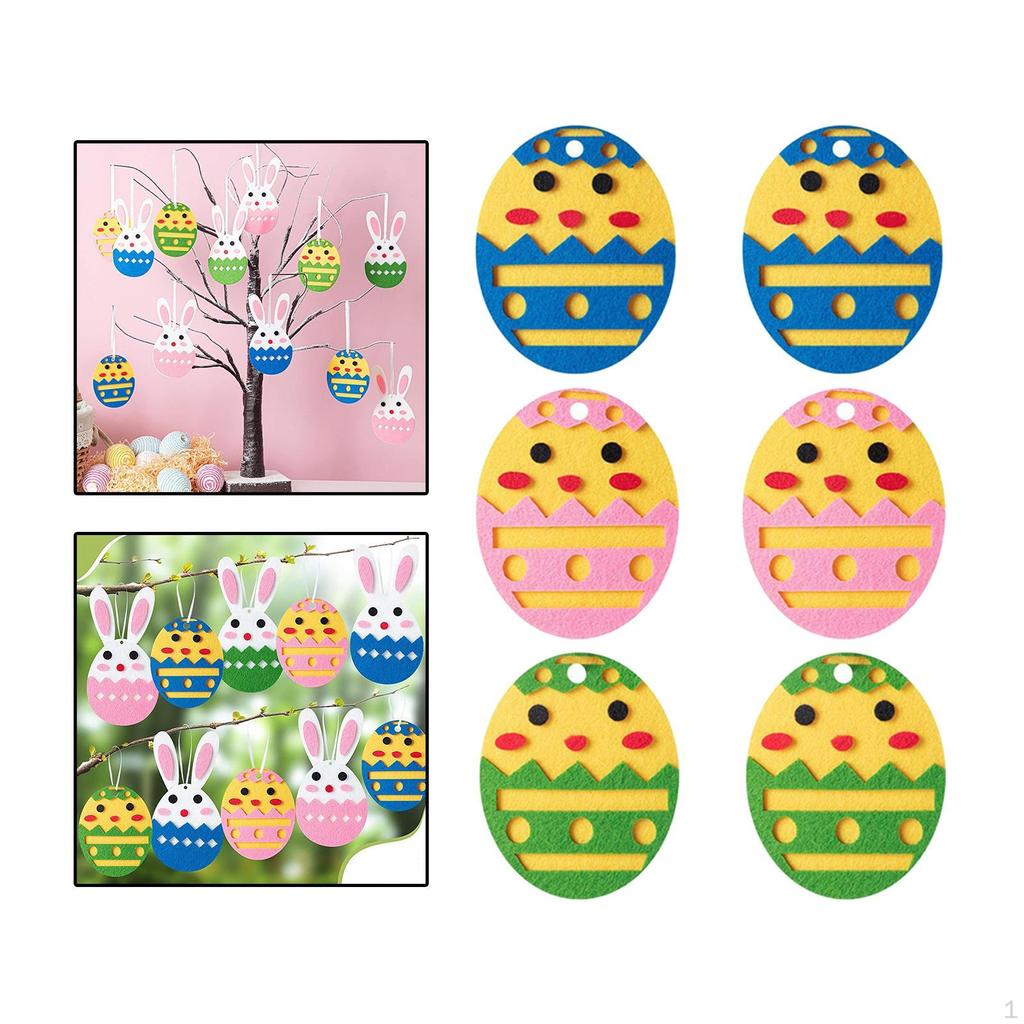 6 Pcs Easter Ornaments Hanging Decorations for Props Decoration
