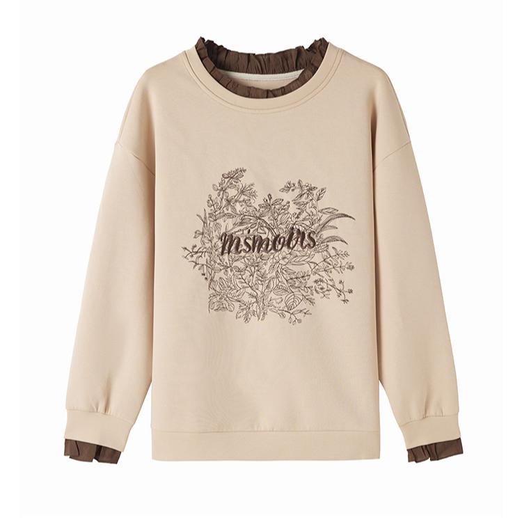 DIMANAF 2025 New Plus Size Women Hoodies Full Sleeve Loose Casual Design Basic Tops T-Shirt New Pullover