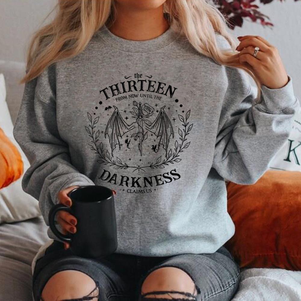 Retro The Thirteen Throne of Glass Sweatshirt From Darkness Claim Us Hoodie Unisex Crewneck Pullover Fantastic Reader Sweatshirt