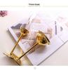 Stylish European High-Stem Electroplated Crystal Wine Glass