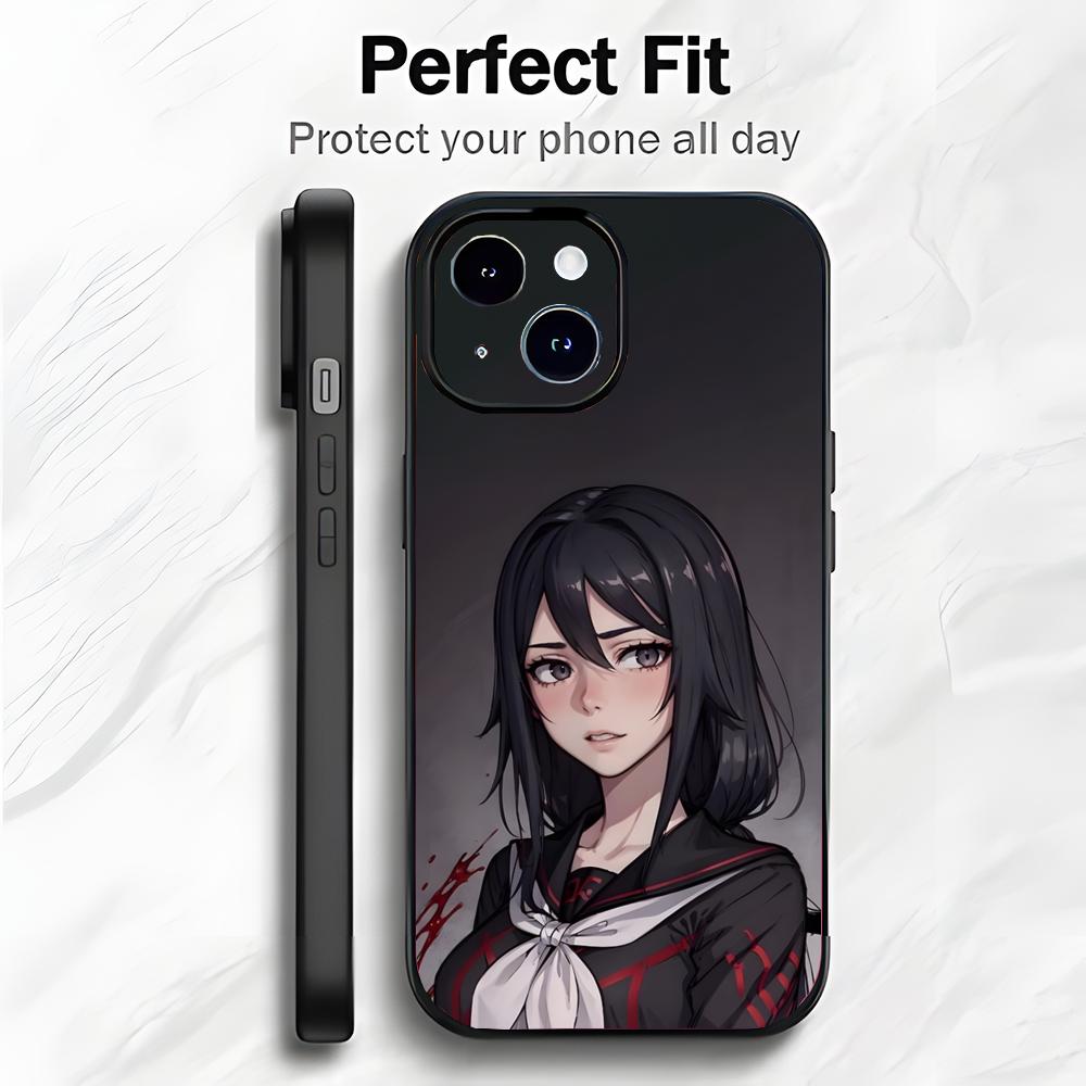 Dark Japanese Game Y-Yandere Simulator Phone Case Phone Case Soft Packaging Lightweight For iPhone17 16 15 14 13ProMax