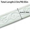 1PC 2.3m/90.55in Kick Wall Sticker 3D Self Adhesive Decorative Trim Molding for Walls Door Frames Smooth Surfaces Backgrounds