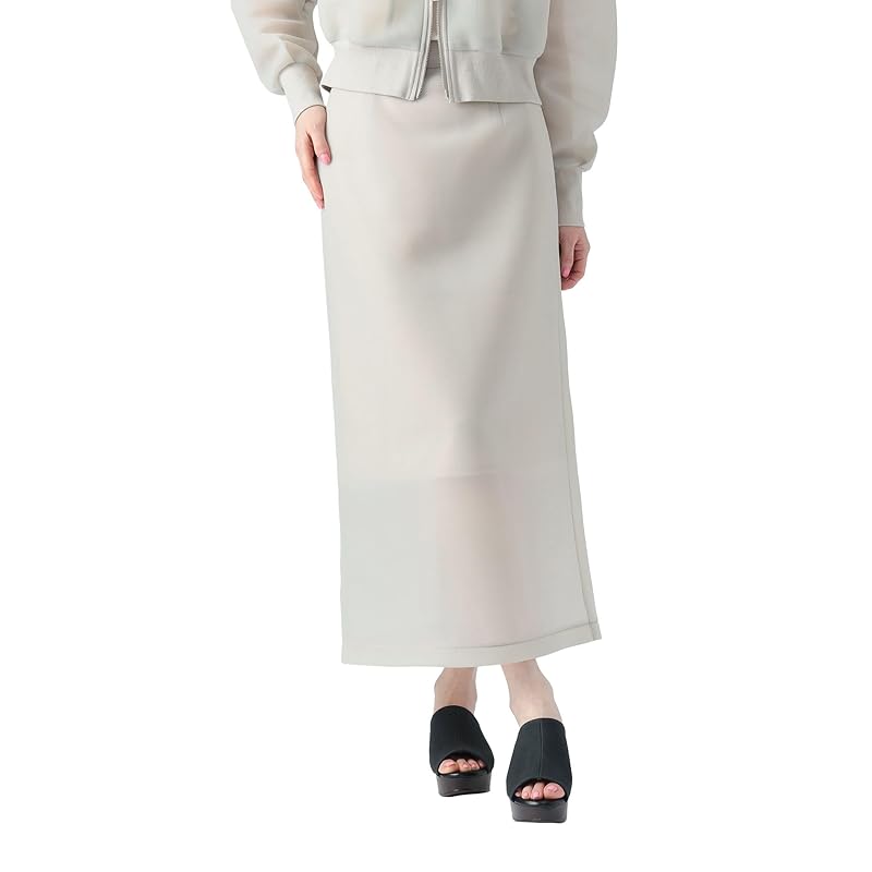 

[Beams Heart] skirt Sheer cardboard narrow skirt ladies BEIGE ONE SIZE