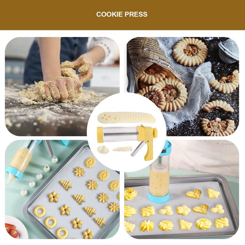 Cookie Press For Baking Handmade Biscuit Maker Tool Cookie Maker Tool Kitchen Aid Baking Gadgets Spritz Cookie Press For Biscuit
