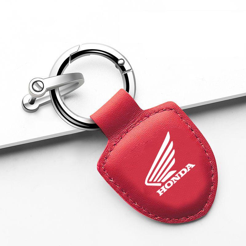 PU Leather Motorcycle Keychain Key Decoration Ring Anti-Loss Pendants For Honda CB400CB650FCBF CBR25ORR CRF SH3O0 NC75O HONDA ZP8