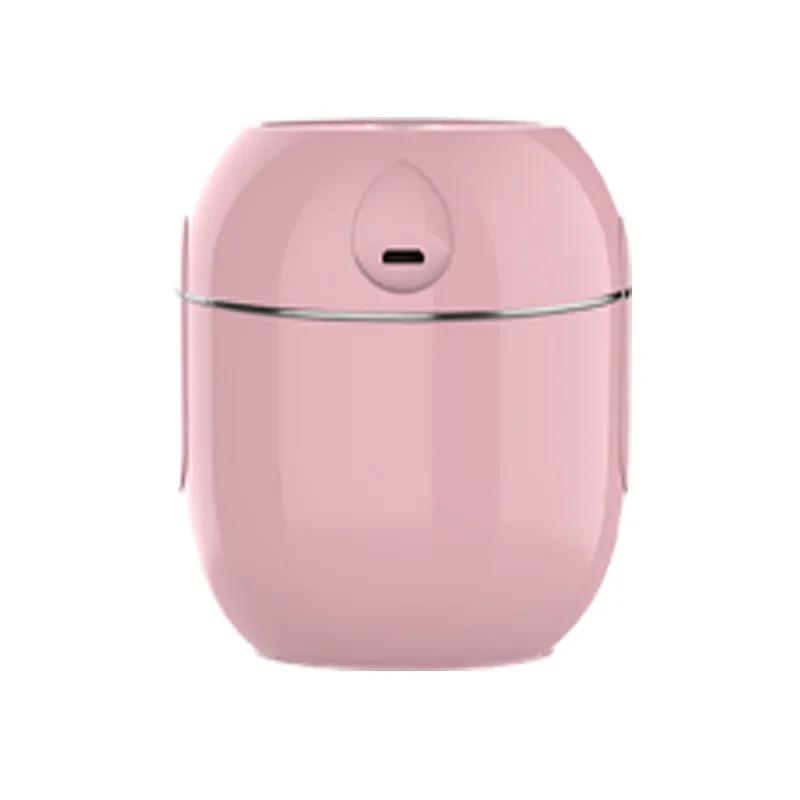 

280ml Mini Portable Humidifier For Vehicle Household Multi-function USB Low Noise Air Purification Spray Diffusion рожевий