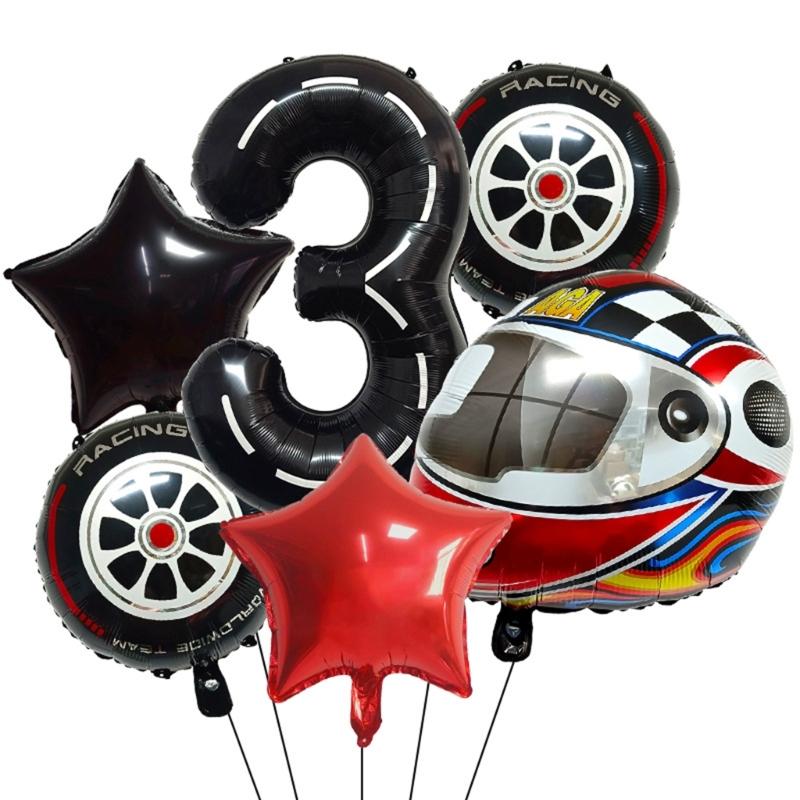 High Quality 40 Inch Aluminum Foil Racing Balloon Set with Sturdy Portable Construction Ideal for Indoor Outdoors Party Use
