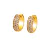 Luxury Cubic Zirconia Earrings: European & American-Style Trendy Hoops