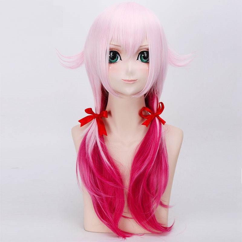 

Аниме 60 см парик для косплея Gulity Crown розовый Ombre длинные синтетические волосы Хэллоуин костюм вечерние игры парики для женщин 60CM розовый