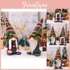 Creative Rustic American Christmas Gnome Doll Decor With Knitted Hat And Tree