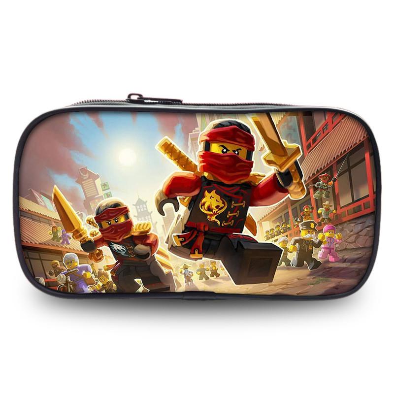 Ninjago Pencil Case For Students With Nylon Material And Storage Pocket